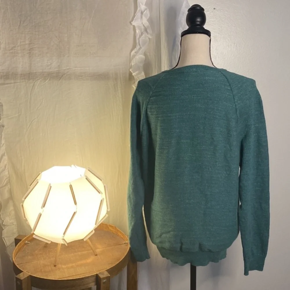 J. Crew Men's Crew Neck Green Slim Fit Sweater Size Large